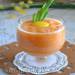  Carrot-orange smoothie with quail egg