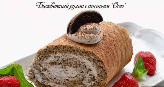 Bułka biszkoptowa z ciasteczkami Oreo