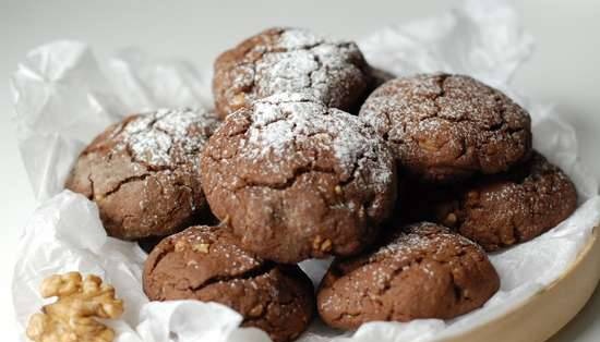 Boekweitkoekjes met chocolade en noten