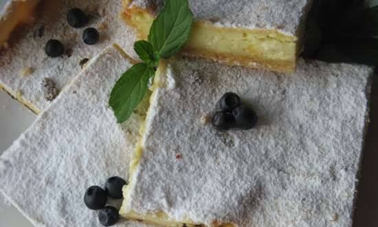 Torta di ricotta con uvetta e note di limone