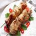 Chicken skewers in honey-lime marinade with mint and chili