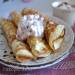 Thick pancakes with rice flour, curdled milk