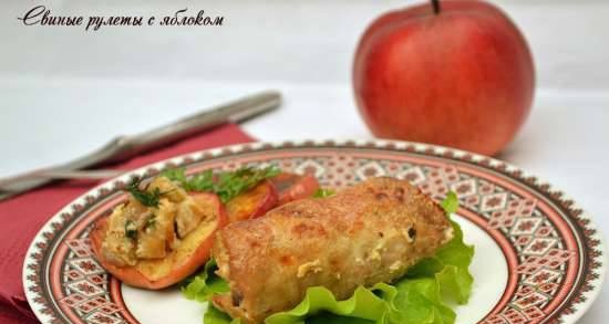 Pork rolls with apples