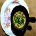 Jerusalem artichoke and chestnuts baked in a pot with sour cream