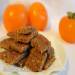 Cuadritos de avena con caqui