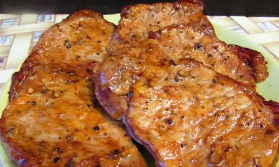 Filetes de lomo de cerdo jugosos (sin batir, en el horno)