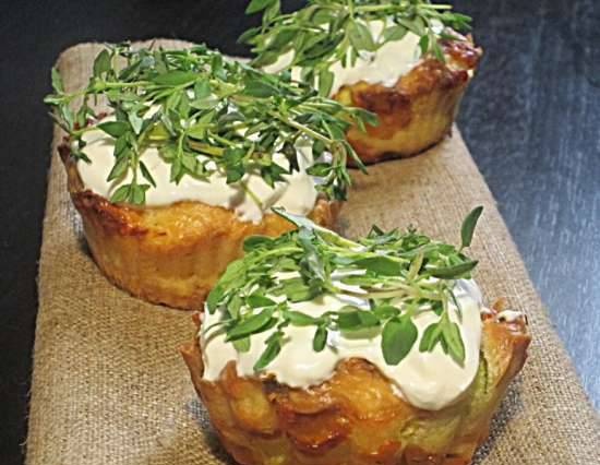 Muffin con zucchine e feta per uno spuntino