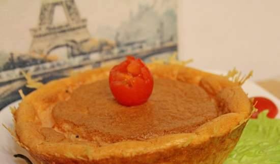 Soufflé de cangrejo con leche de coco y queso de cabra