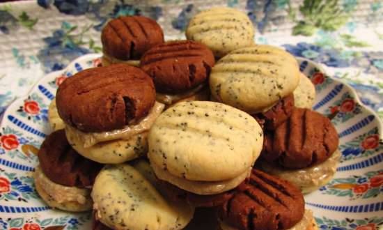 Dubbele papaver-chocoladekoekjes met roomboter-halvia