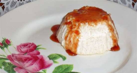 Soufflé de quallada amb almívar de dàtils