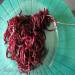 Beetroot sa Korean na "tamad" (Gemlux GL-SR-1003 spiralizer)