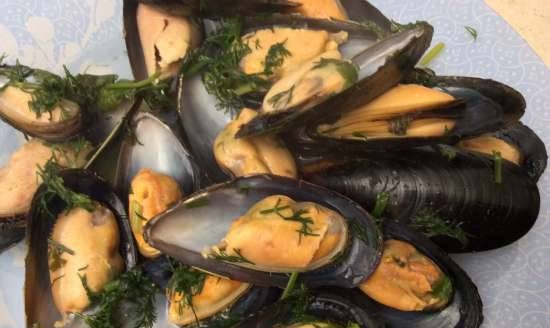 Mejillones a la sidra