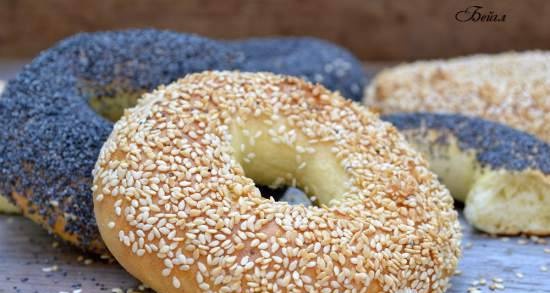 Bagels de chocolate con pasas