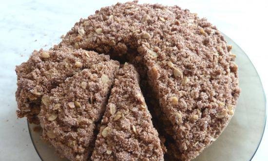 Torta di zucca con streusel di avena