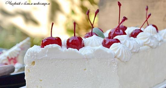 Tarta de queso con chocolate blanco