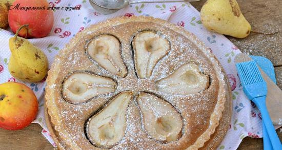 Tarta d'ametlles amb pera