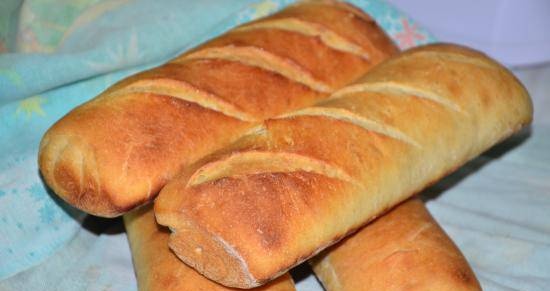 Mga mini baguette ng gatas