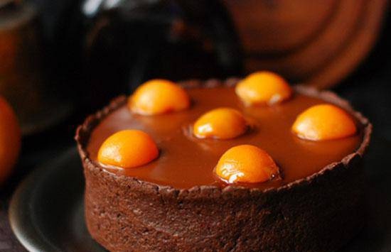 Andy Chef's Chocolate Tart with Apricots and Mousse