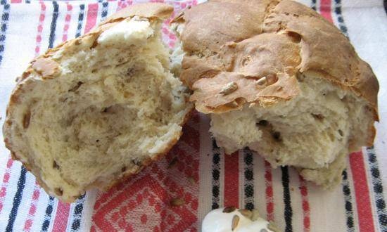 Pan de crema agria con semillas (para el horno y hp)