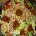 Chinese koolsalade met kabeljauwlever, zongedroogde tomaten en croutons