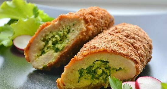 Chicken rolls with spinach