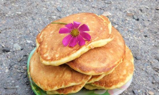 Panqueques soleados con harina de maíz