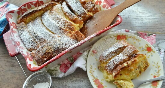 Budín de pan británico