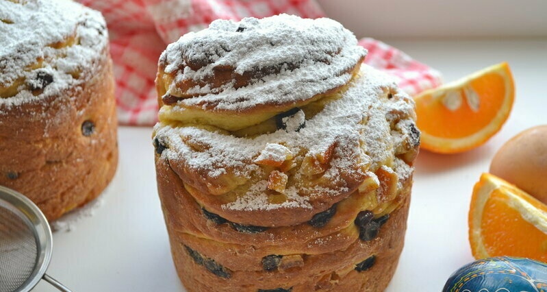 Pastel de naranja retorcido