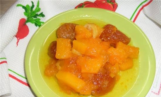 Postre "Calabaza agridulce"