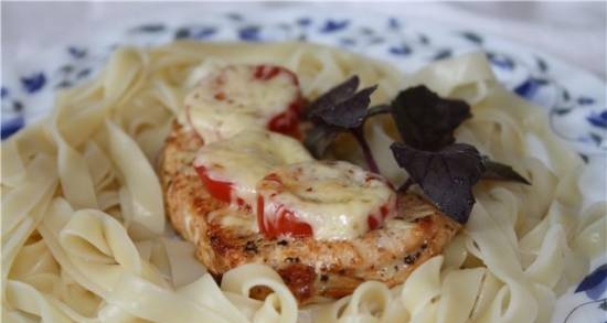 Turkey Chops with Tomato and Cheese