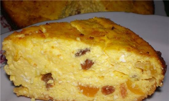 Curd casserole without flour and semolina