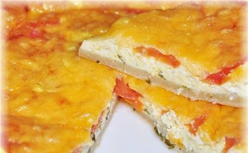 Pizza with cottage cheese