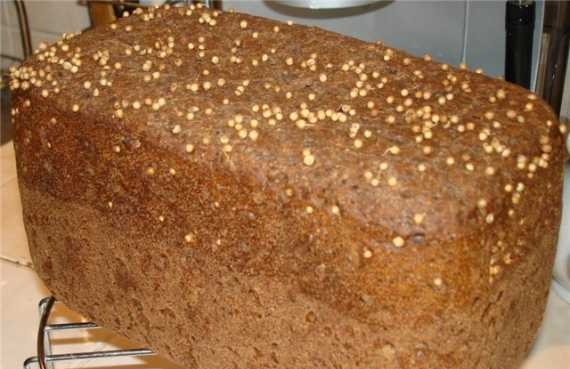 Borodinsky bread (modified recipe from Moulinex) (bread maker)