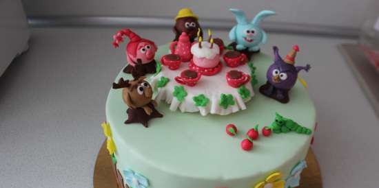 Cakes based on the cartoon Smeshariki