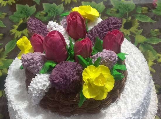 Mga cake ng bulaklak