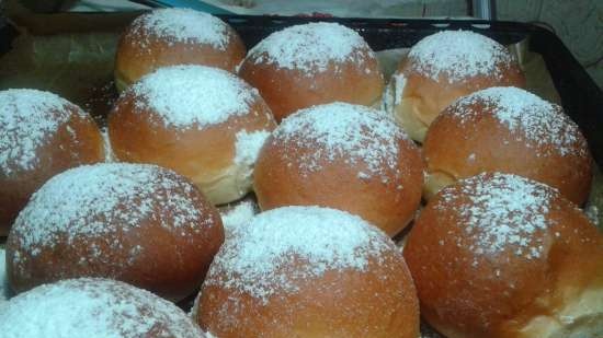 Sufganiet fánk a sütőből