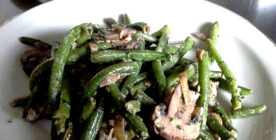 Insalata di fagiolini con funghi