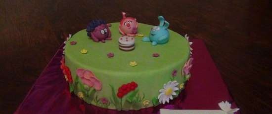 Cakes based on the cartoon Smeshariki