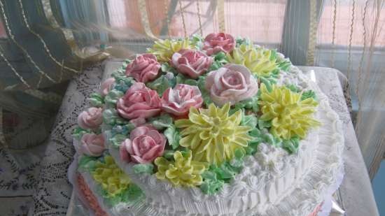 Mga cake ng bulaklak