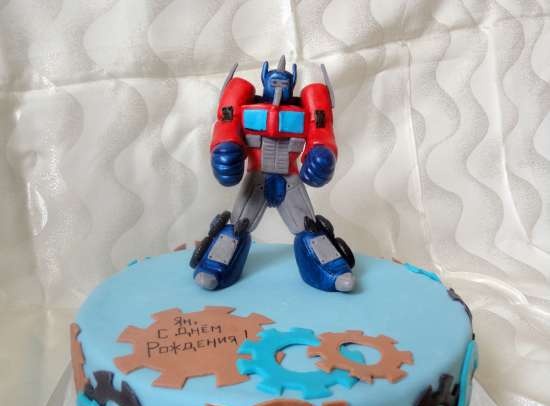 Cakes based on cartoons Transformers, Lego and other superheroes