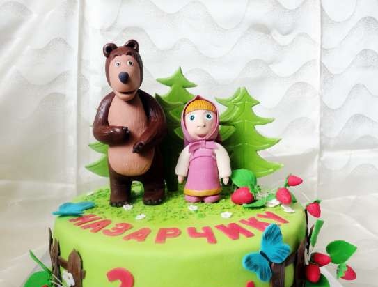 เค้กจากการ์ตูนเรื่อง Masha and the Bear