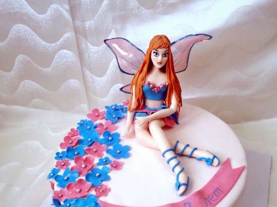 Torta tündérekkel Winx és mások rajzfilm alapján