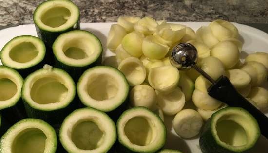 Stuffed zucchini with ricotta in (any) pressure cooker