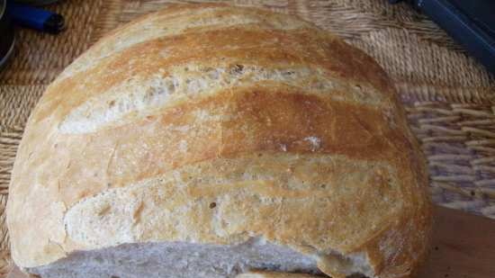 Sourdough bread in the oven