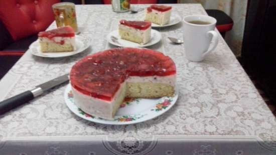 Torta biscotto fragola e yogurt (senza uova)