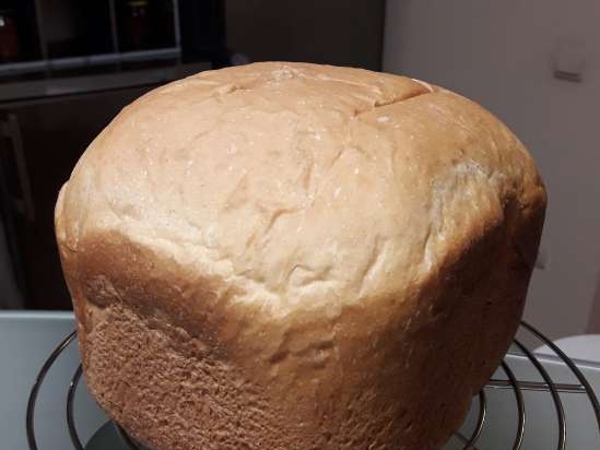 Gewoon zemelenbrood met aardappelbouillon (broodbakmachine)