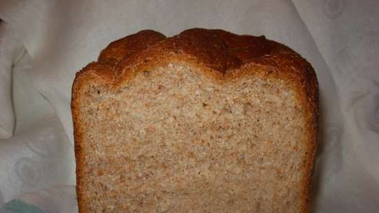 Pane integrale con crusca