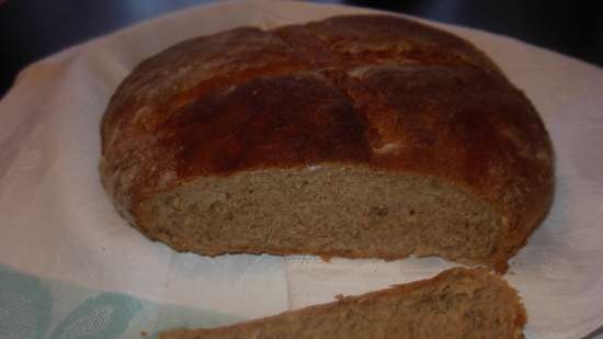 Pane di grano su pasta matura (autolievitazione)