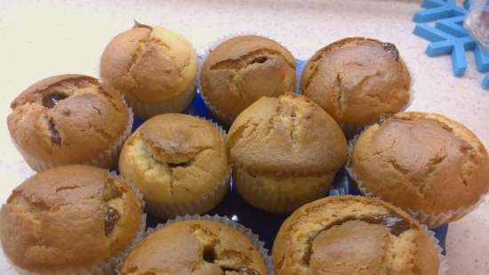 Muffin al latte condensato bolliti