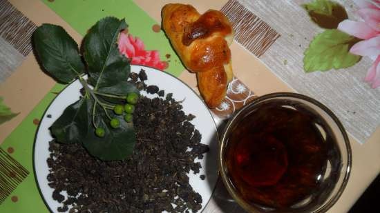 Fermented tea made from leaves of garden and wild plants (master class)